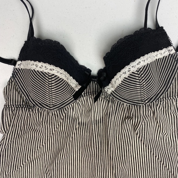 Jacob BLK/WHT Striped Nightgown, S. *P1053 - Picture 2 of 5